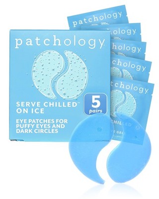 5 Pairs Patchology Iced Cooling Under Eye Mask Patches with Peptides, Cloudberry
