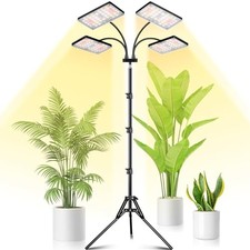 Grow Light for Indoor Plants, Quad-Head Standing Plant Light, Full Floor Lamp