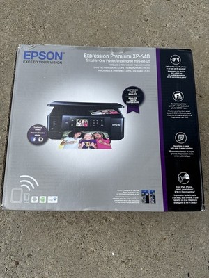  Epson Expression XP-640 Wireless All-In-One Printer Inkjet  New Sealed