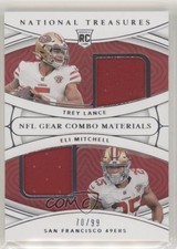 2021 Panini National Treasures /99 Elijah Mitchell Eli Trey Lance #RG-TRE s3g