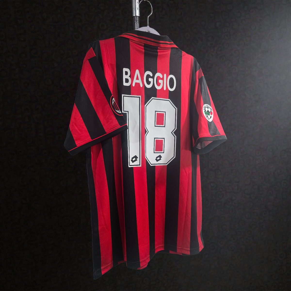AC MILAN HOME 1996/1997 - RETRO JERSEY - SOCCER - BAGGIO # - 2XL