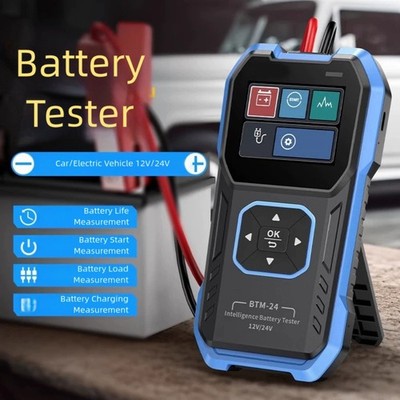 12V 24V Tester ABS Material Easy One-Click Test High-Definition Display