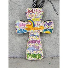 Dana's Designs 2009 Mini Cross Dream Believe Courage Ornament M702 Multicolor