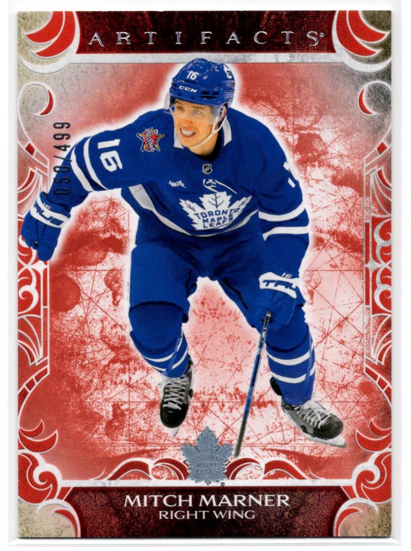 2024-25 Upper Deck Artifacts Ruby Mitch Marner 050/499 Toronto Maple Leafs #9