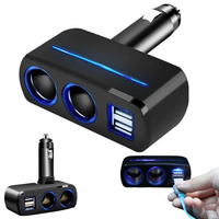 Ecent Kfz LadegeräT Mehrfachsteckdose 12V/24V 2 ZigarettenanzüNder 2 Usb...