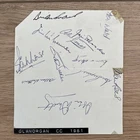 Glamorgan CCC - 1961 Autograph Page - Signed x 12 - Watkins, Ward, Rees etc