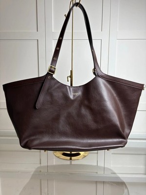 COACH CAM00 Grame Gramercy Tote Bag Natural grain leather Maple Dark Brown