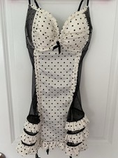 Vintage Y2K Victoria&rsquo;s Secret &ldquo;Sexy Little Things&rdquo; Polka Dot Maid Garter Bustier