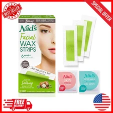Nad'S Hypoallergenic Facial Wax Strips - Gentle Hair Removal for All Skin Types