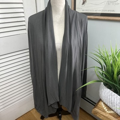 Athleta Cardigan Womens Large Gray Pranayama Restore Wrap Minimalist Athleisure