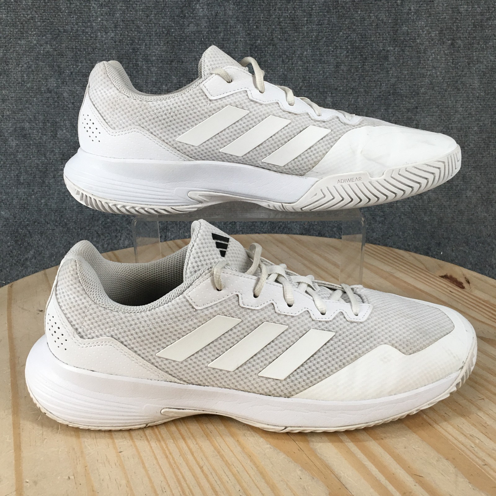 Mens 11 Athletic Tennis Sneakers Ig9568 White Lace Up