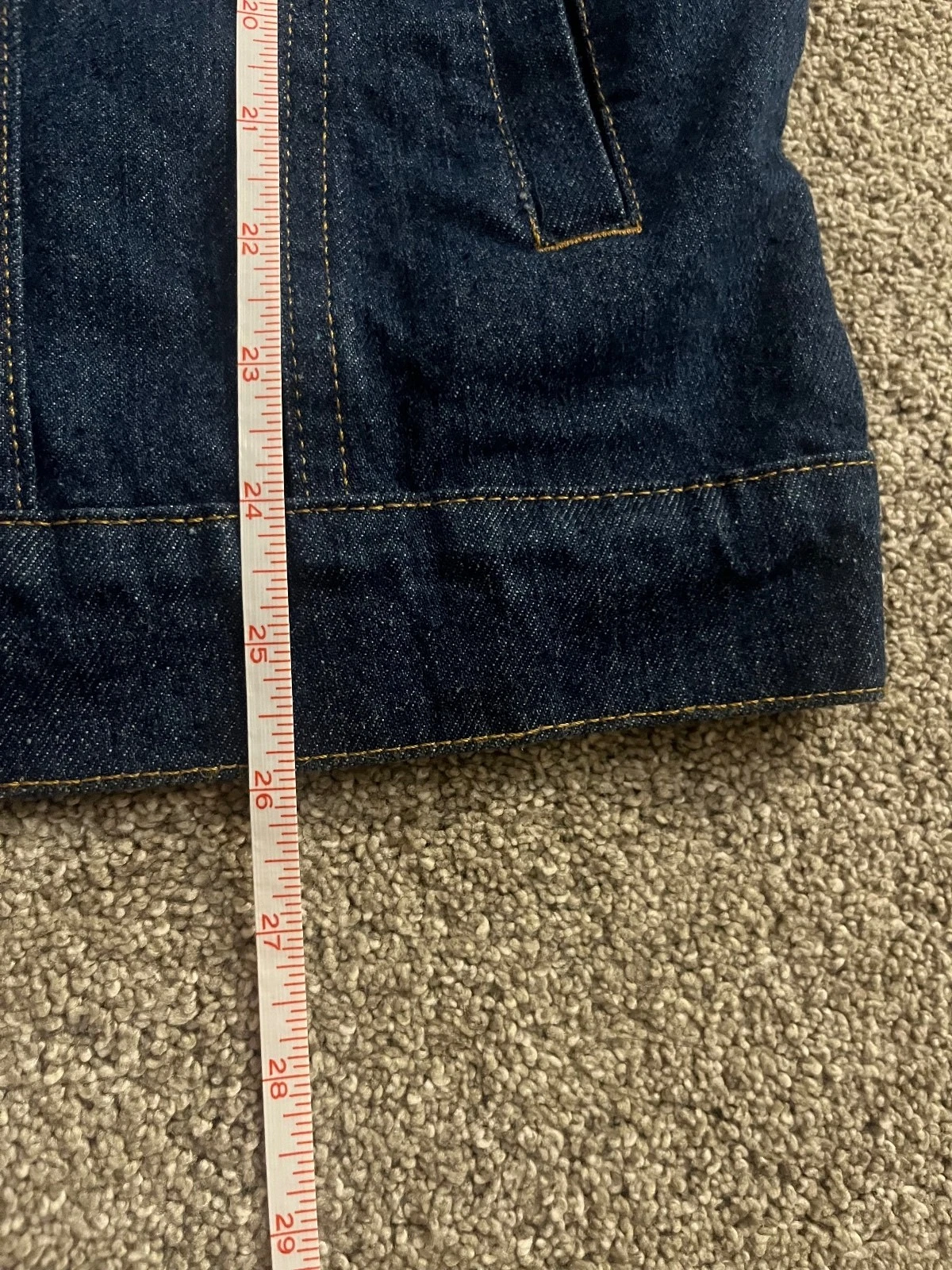 Original Deluxe Supply Denim Jacket with Gray Hood and Sleeves - product detail image 4