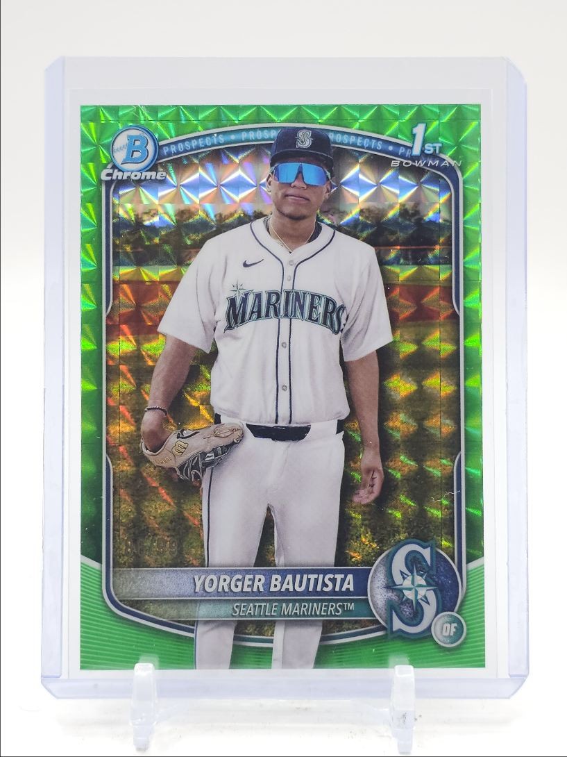 YORGER BAUTISTA 2025 BOWMAN CHROME 1ST GREEN GEOMETRIC /99 Q2264