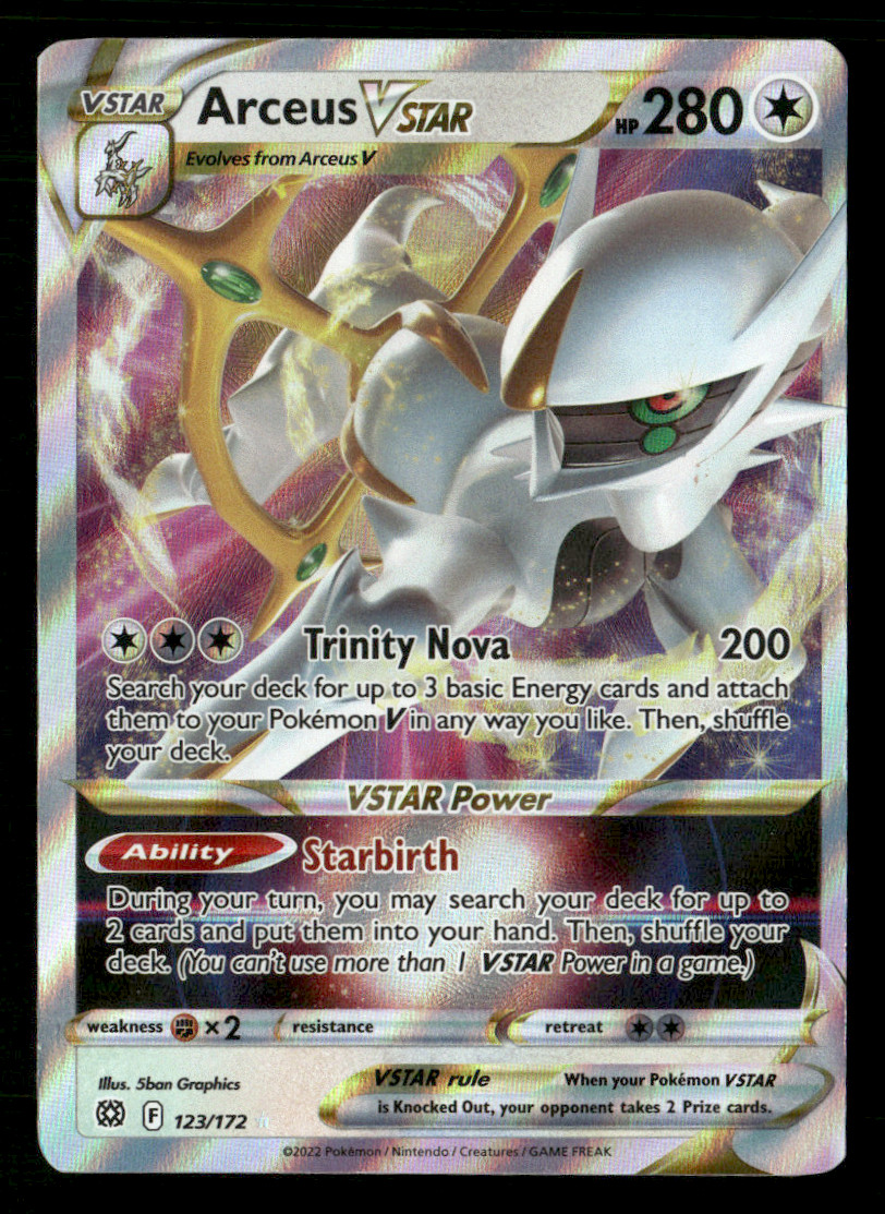 Arceus VSTAR Ultra Rare Holo SWSH09: Brilliant Stars 123/172 HP Pokémon TCG