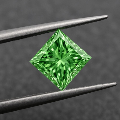 #ad #ad 2.50 Ct Lab Grown Green Color Diamond Princess Cut VVS1 D Grade Certified Stone $219.94