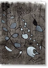 Carnaval Abstract Line Art Greeting Card – Artistic Expression Premium Quality