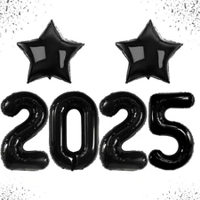Katchon,Black Giant 2025 Balloons - 42 Inch, Graduation Decorations 2025 | Gr...