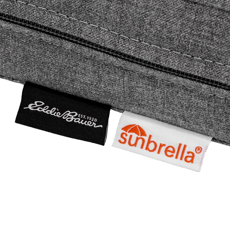 Cojín de salón para exteriores para asientos profundos para el hogar, borde de cuchillo, 26" X 26" X 5", pizarra fundida Foto 2 de 4