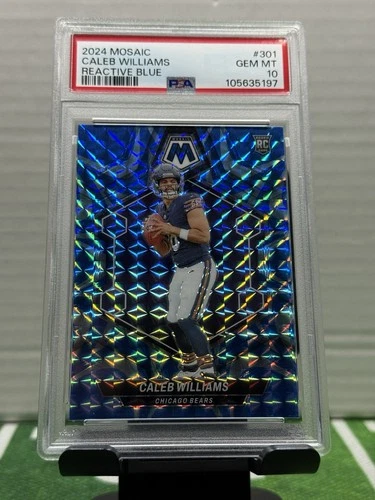 2024 Panini Mosaic Reactive Blue #301 Caleb Williams (RC) - PSA 10