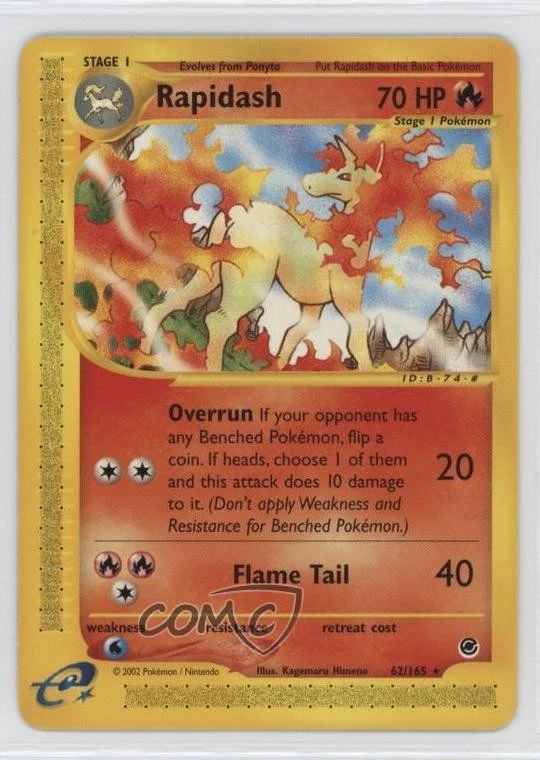 Rapidash Pokemon e-Card Series Expedition #62 2002