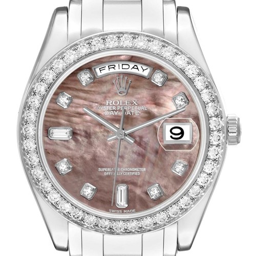 Rolex Day-Date Masterpiece Platinum Mother of Pearl Diamond Me...