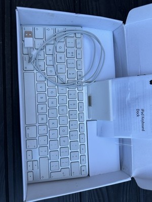 Apple iPad Tastatur Dock für 30-Pin Connector 1. 2. 3. Generation A1359 weiß