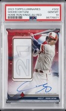 2023 TOPPS LUMINARIES HR KINGS AUTOS RED #HRKSO2 SHOHEI OHTANI 3/10 PSA 10