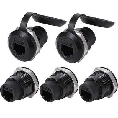 PENGLIN 5 STÜCK RJ45 CAT6 Einbaustecker, Cat6 8P8C Ethernet LAN Durchgangskabel