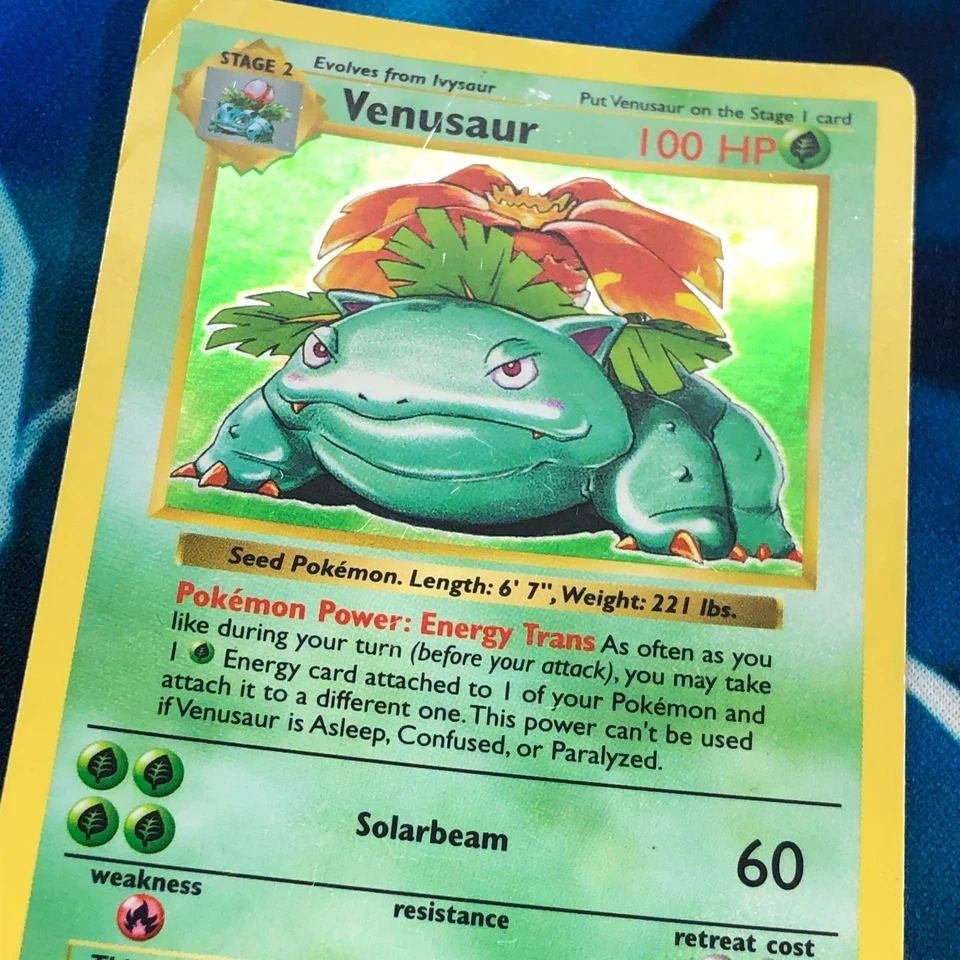 Venusaur - 15/102 - Shadowless Holo Rare Base Set 1999 - Pokemon Card - HP - Image 4 of 4