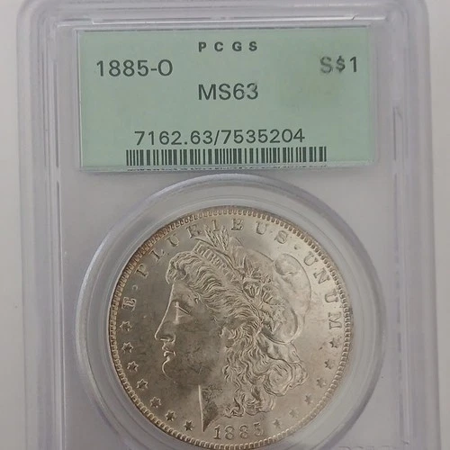 1885 Morgan Dollar PCGS MS63 New Orleans Silver $1 0.9 Fineness