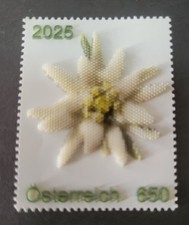 Austria 2025 Eldeweiss 1v MNH ** Flowers Unusual First 3D Stamp Worldwide 