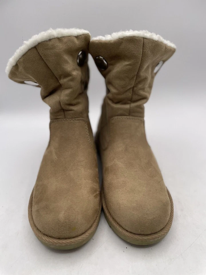 Airwalk Snow Boot Women's Sz 7 Brown Faux Leather Sherpa Lined MidCalf Round - Image 2 of 4