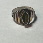 Sterling Silver Peridot Ring Size 9 Vintage  R12