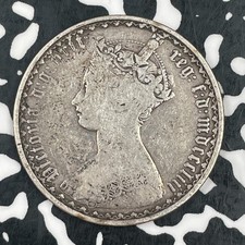 1853 Great Britain Gothic Florin Lot#F7453 Silver!