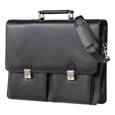 Alassio Aktentasche VENETO Businesstasche Messenger Laptop Leder schwarz 47117