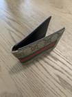 Gucci Bifold Wallet Brown Leather with Red and Green Stripes — photo 5
