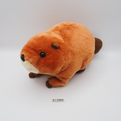 D1208A Motchiri Beaver Amuse Plush 7'' Stuffed Toy Doll Japan