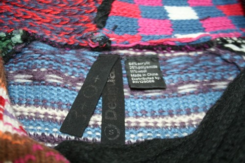 Desigual Larita 37J2151 Patchwork Strick Pullover Damen Small Artsy Boho Indie - Bild 4 von 9