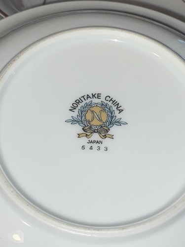 4 pcs Noritake Japan China 5433 White Gold Gray Pink Flowers 7-1/2" Bowl - Picture 2 of 2