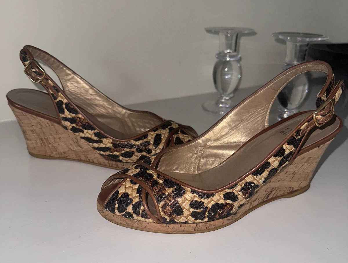 Stuart weitzman hotsell peep toe wedge