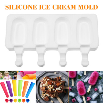 4cell Frozen Ice Cream Pop Mold Popsicle Maker Lolly Cake Mould Tray Pan Kitchen Ebay
