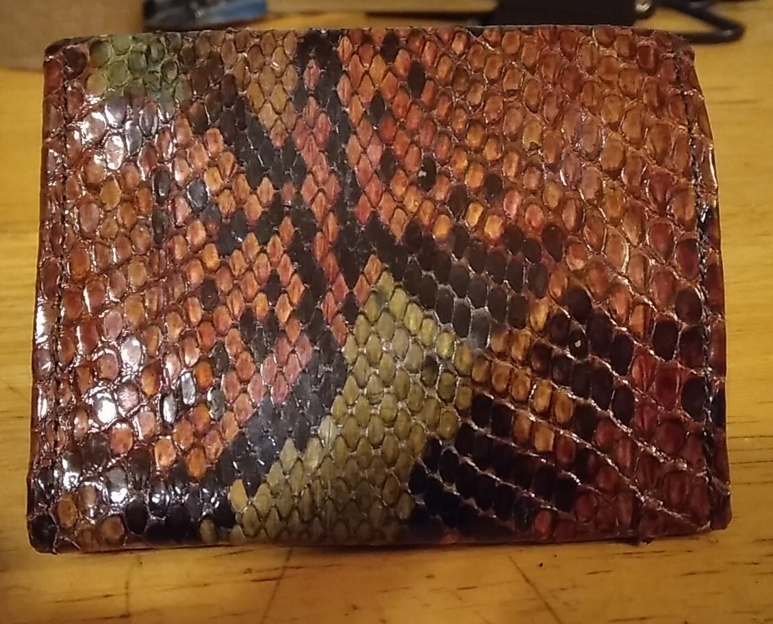 Genuine Python Wallet By Bosca Tri Fold Wallet Wi… - image 8