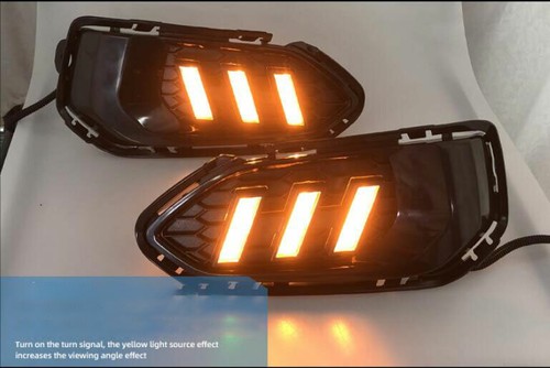 For Honda Fit Jazz GK5 2018-20 Tricolor Led DRL Driving Fog Light Lamp Streamer - Picture 8 of 12