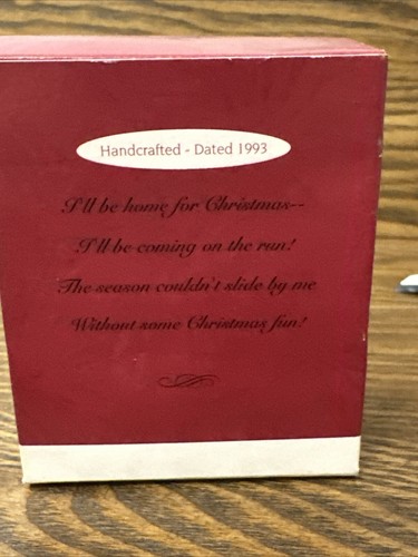 Hallmark ~ Home for Christmas ~ Clip-On Handcrafted Keepsake Ornament 1993 NIB - Picture 8 of 10