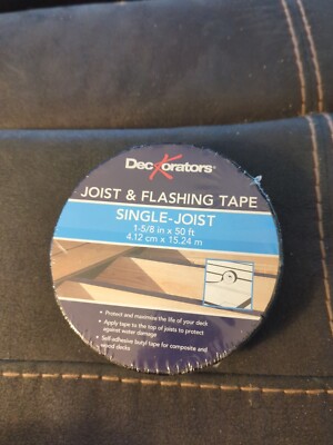 Deckorators 1-5/8 In. x 50 Ft. Single-Joist Butyl Joist And Flashing Tape 401879