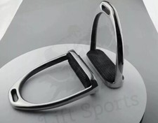 5" Horse Riding English Safety Stirrups Irons Polish Gloss Finish Stainless Tack