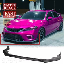 For Honda Civic Sedan Hatch 2022-2024 Matte Black VIP Style Front Bumper Lip Kit
