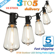 Outdoor String Lights 50 Feet 100 feet ST38 Globe Patio Lights Waterproof 110V