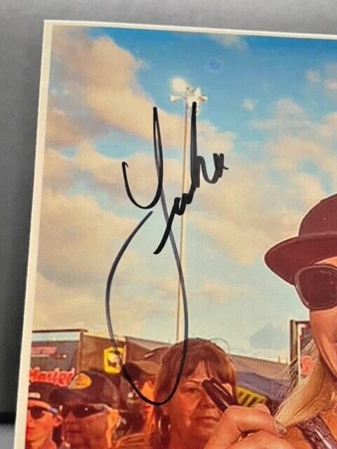 FOTO DE 8,5" X 11" VINTAGE FIRMADA POR LEAH PRITCHETT PAPA JOHNS TOP FUEL Foto 2 de 2