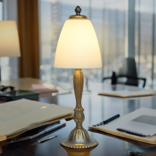 Art Deco Table " Marburg " Brass Lamp Unique Specimen Table Lamp - Picture 3 of 23